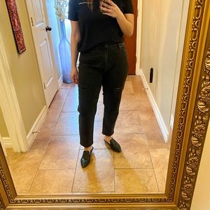 Black Boyfriend Jeans - Distressed